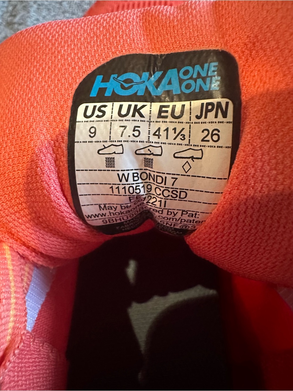 Hoka Women’s Bondi 7 Running Shoes Size 9 - Picture 2 of 7